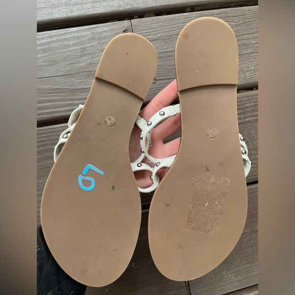Tory Burch White Studded Sandals - Picture 3 of 3